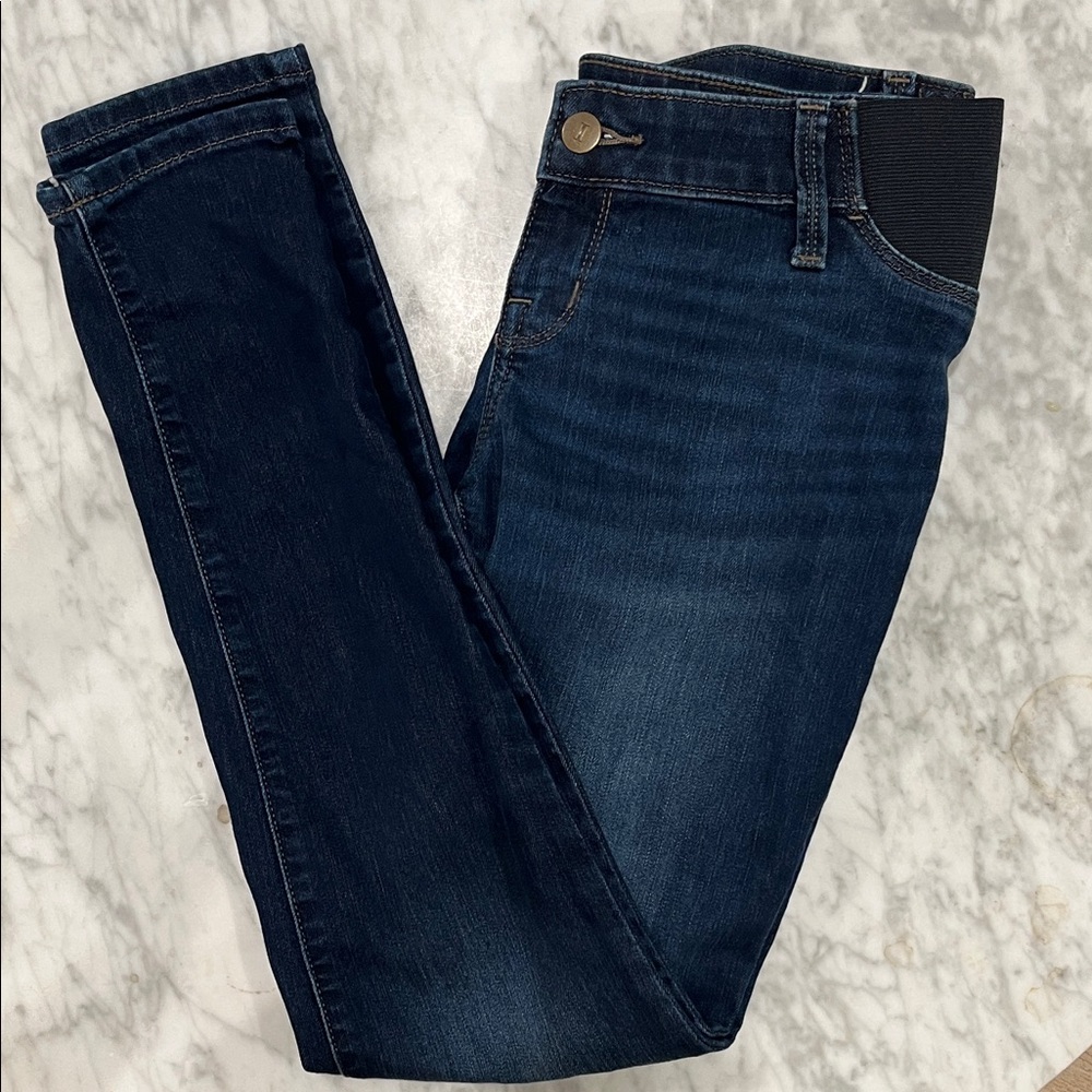 Dark Blue Skinny Maternity Jeans
